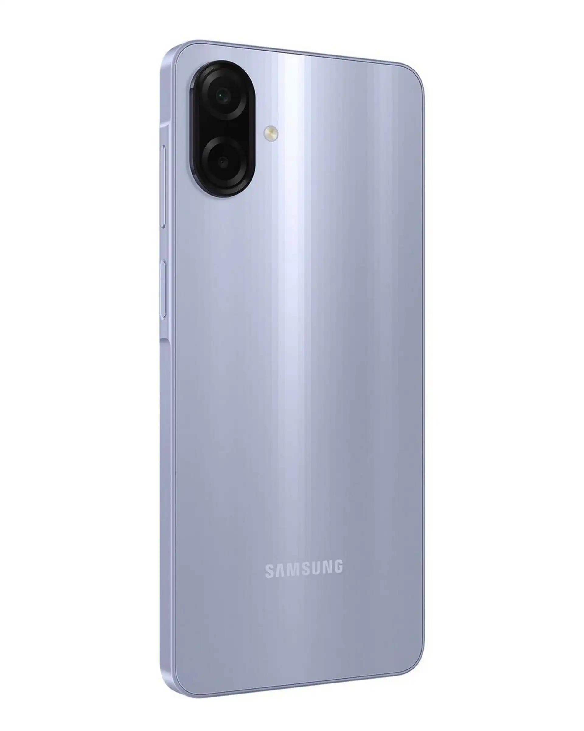 گوشی موبایل سامسونگ مدل Galaxy A07 دو سیم کارت ظرفیت 64 گیگابایت و رم 4 گیگابایت بنفش به همراه شارژر داخل جعبه