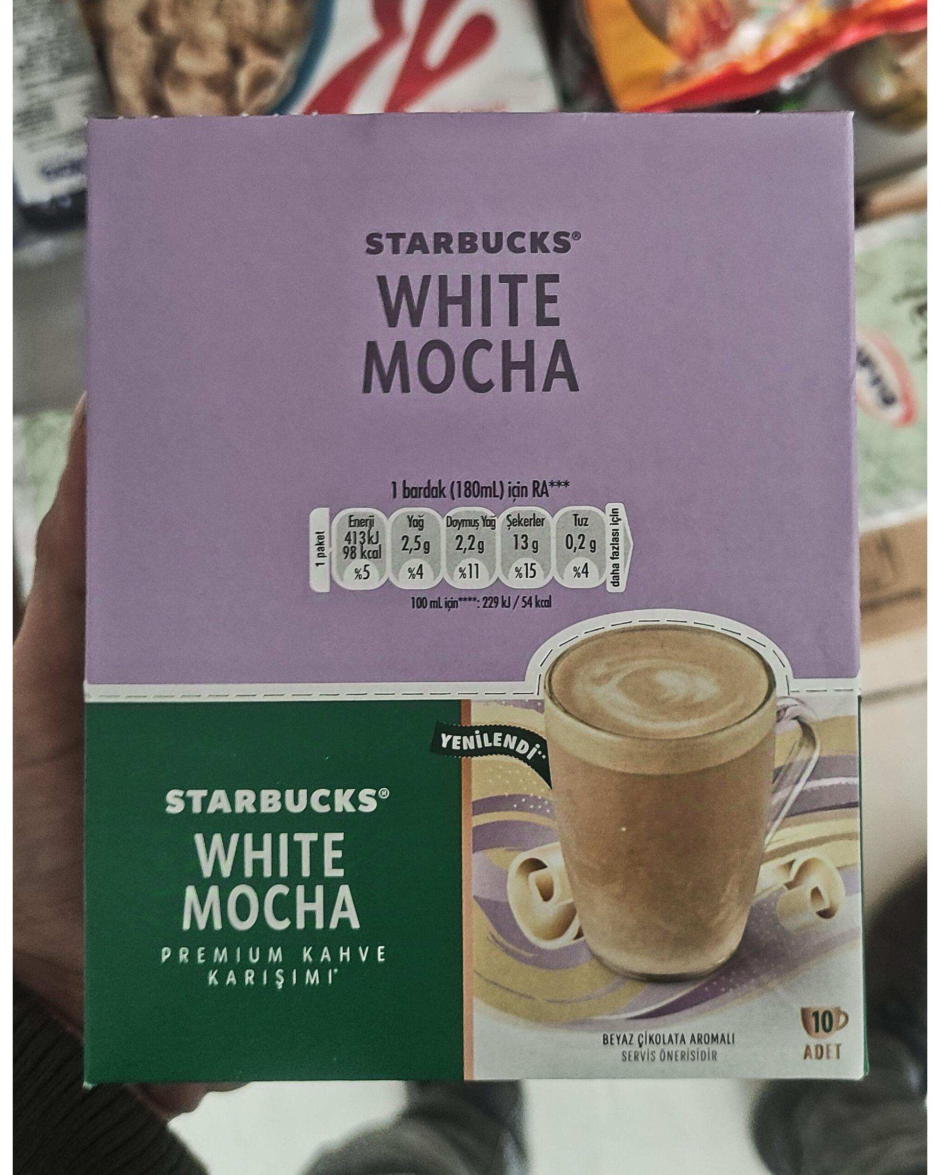 پودر قهوه فوری وایت موکا استارباکس PREMIUM ساشه 10 عددی