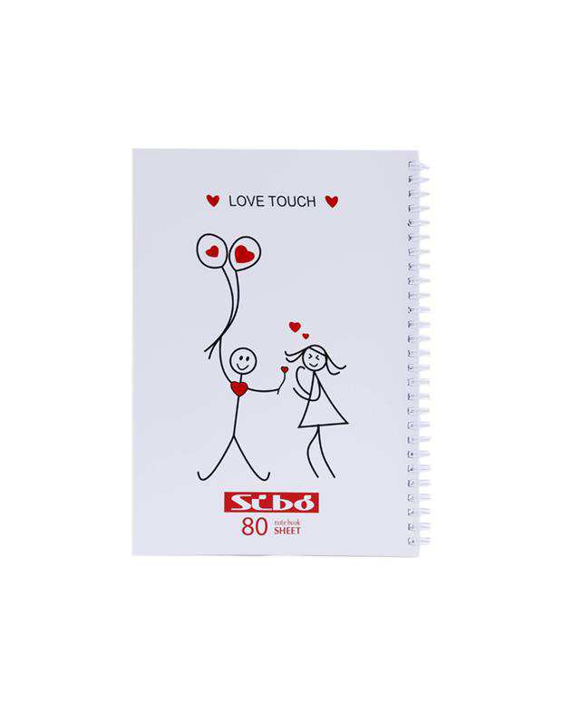 دفتر 80 برگ سفید Sibo Love Touch 4