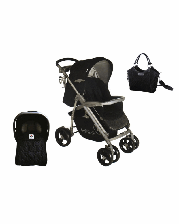 سرویس کالسکه دسته مبله مشکی Baby Luxe