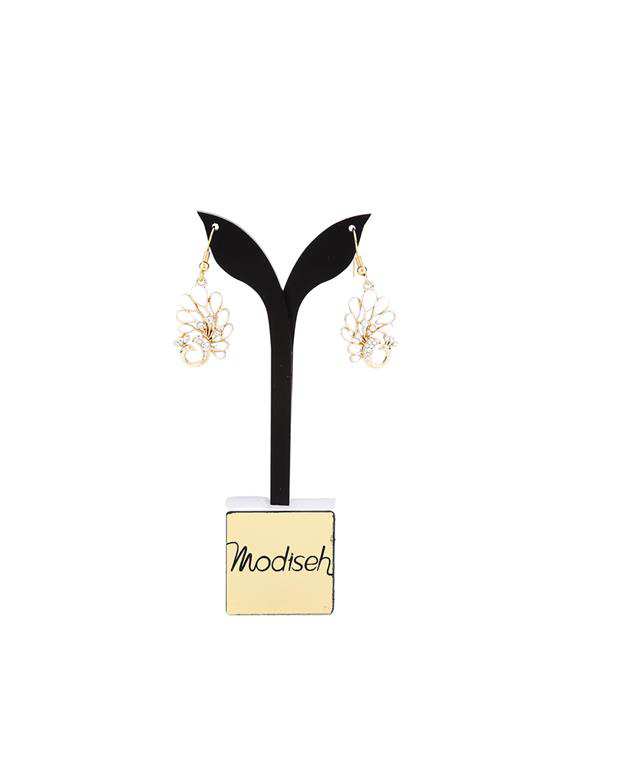 گوشواره سفید طاووسی Decoricor