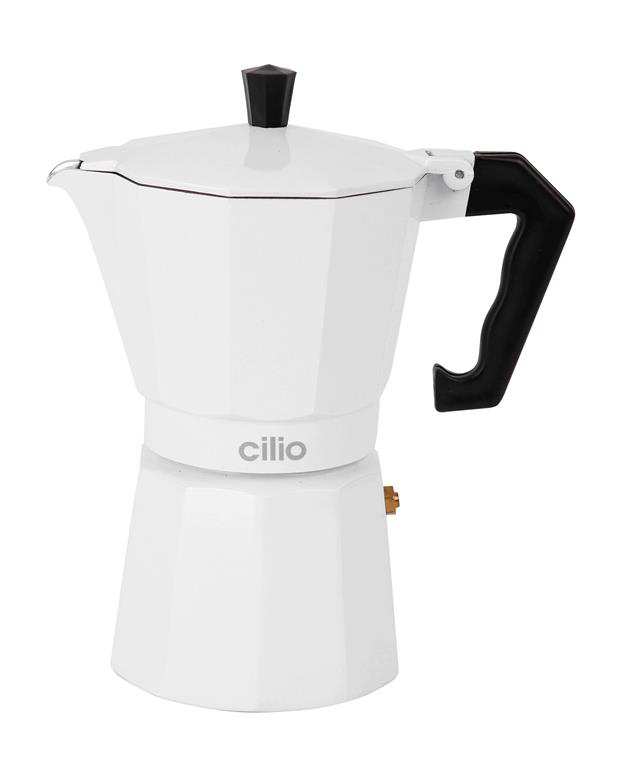 قهوه ساز کلاسیکو سفید 6 نفره Cilio
