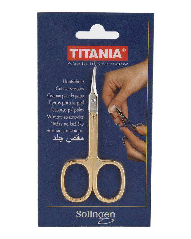 قیچی دورگیری ناخن دسته طلایی ‌Titania