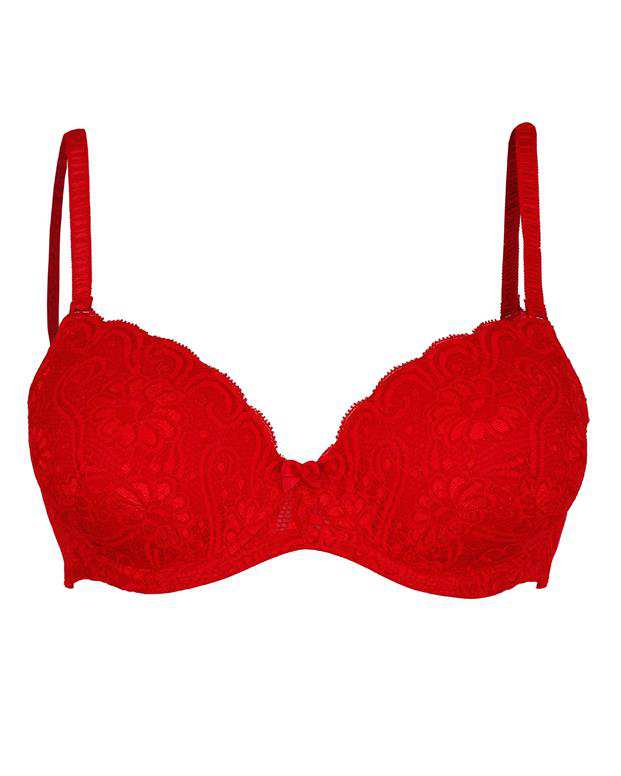 سوتین زنانه PUSH UP قرمز Bella Donna