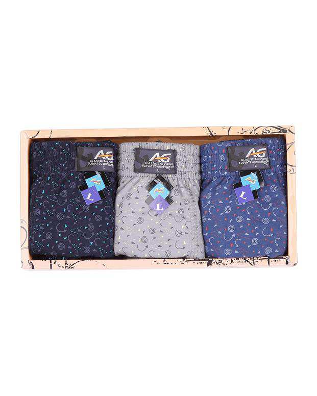 بسته 3 عددی شورت پادار مردانه A&G