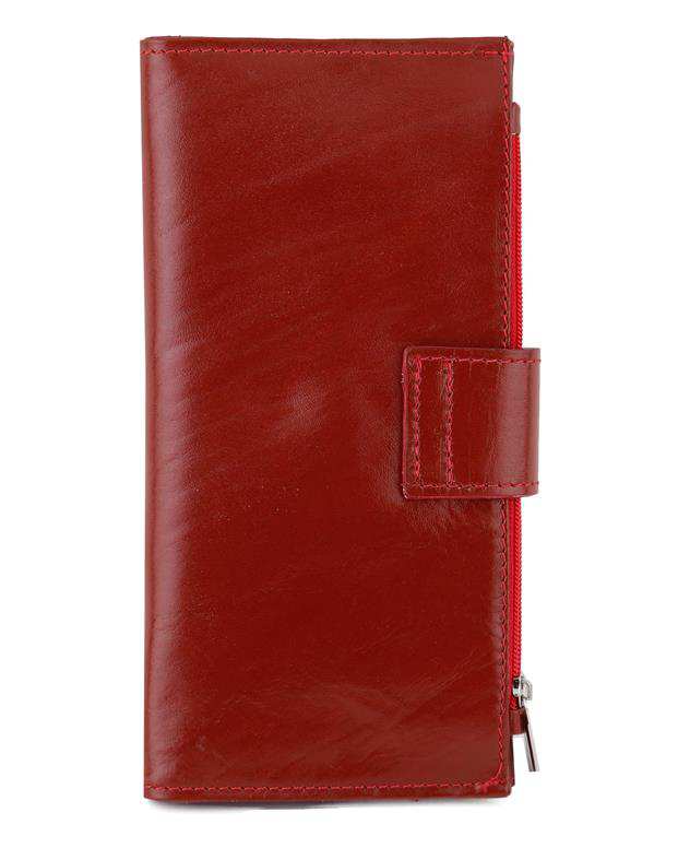 کیف پول زنانه زرشکی Daniel Leather