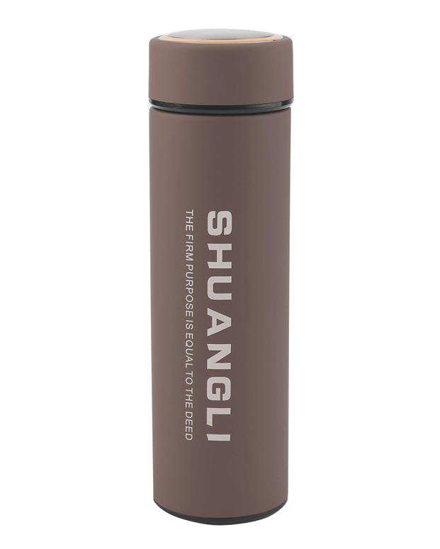 فلاسک چرمی 480 میلی‌لیتری قهوه ای Shuangli