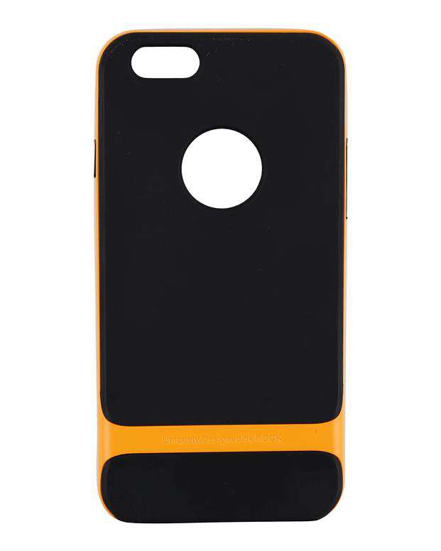 قاب موبایل مشکی با کناره نارنجی ROCK/Iphone 6
