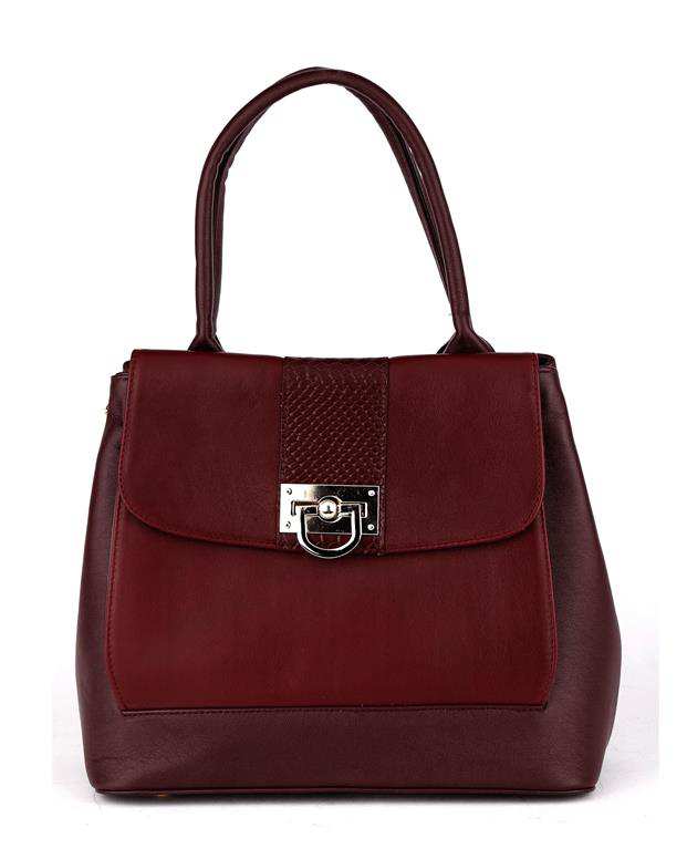 کیف دستی چرم طبیعی زنانه زرشکی Kudu