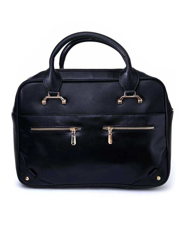 کیف دستی چرم طبیعی زنانه مشکی Kudu