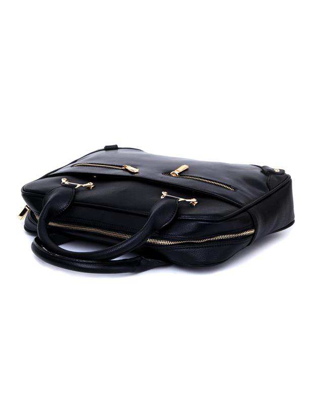 کیف دستی چرم طبیعی زنانه مشکی Kudu