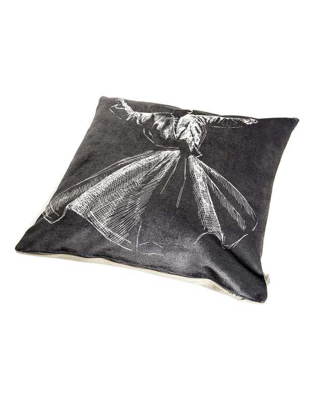 کوسن طرح سماع خاکستری Hema