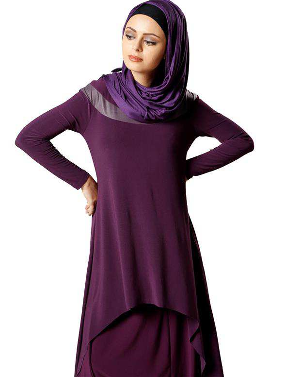 مانتو زنانه بنفش Refka