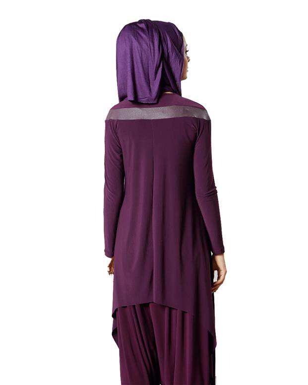 مانتو زنانه بنفش Refka