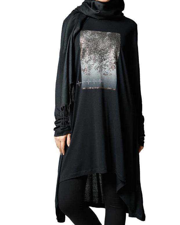 مانتو زنانه مشکی Refka