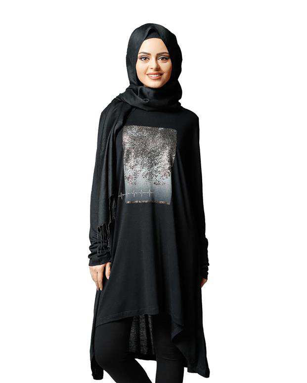 مانتو زنانه مشکی Refka