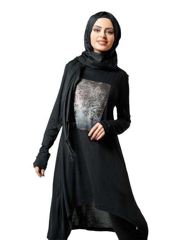 مانتو زنانه مشکی Refka