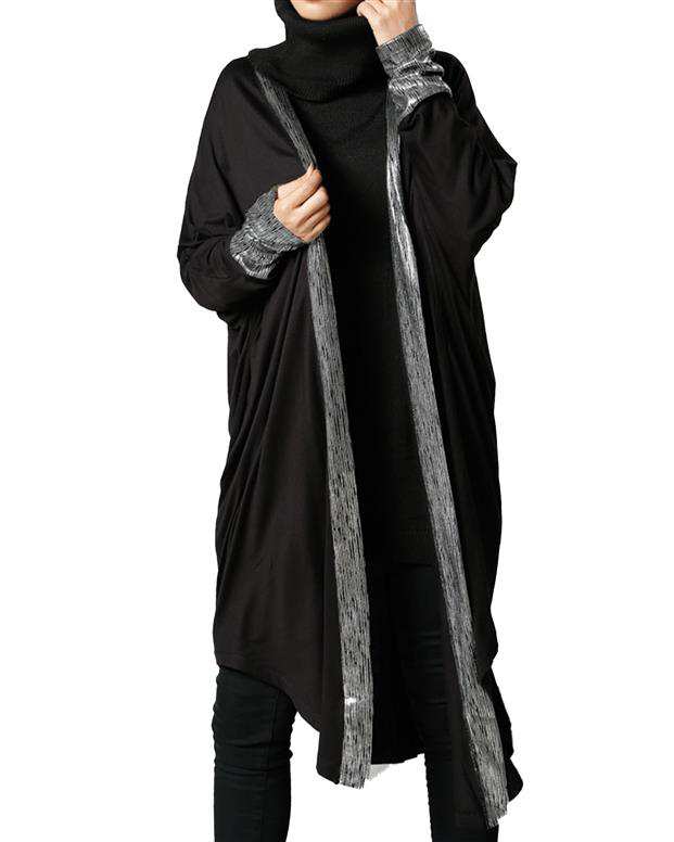 مانتو زنانه مشکی Refka