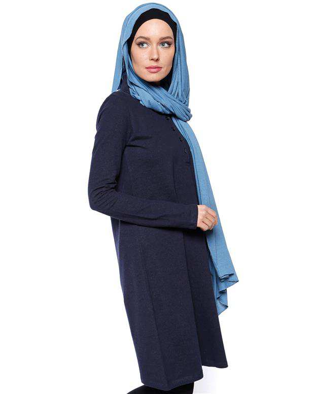 پیراهن زنانه جودون سرمه‌ای اوری دی بیسیک