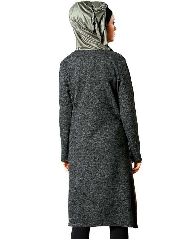 مانتو زنانه ذغالی Refka