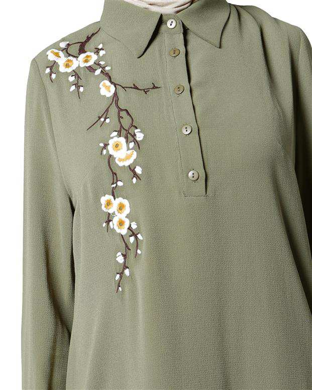 شومیز زنانه سبز Refka
