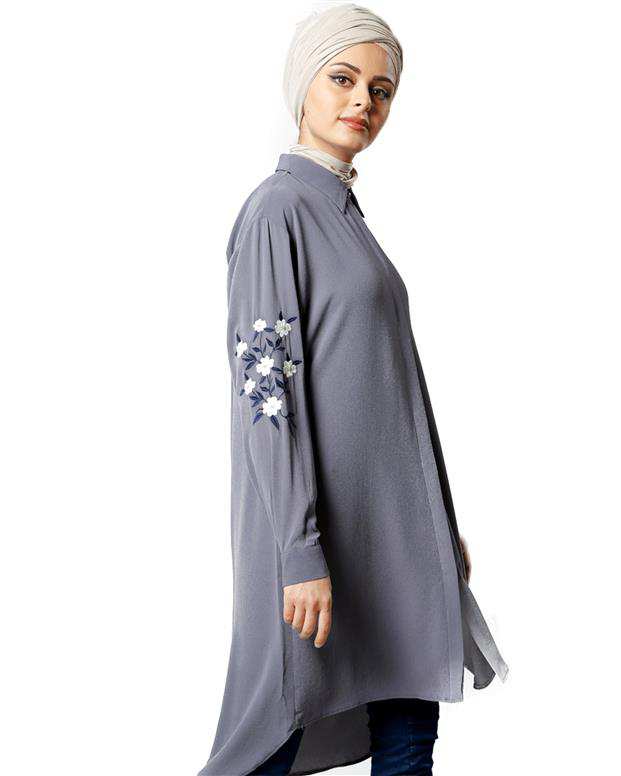 مانتو زنانه آبی Refka