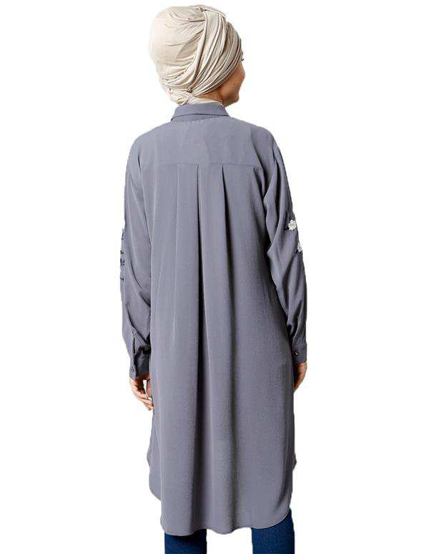 مانتو زنانه آبی Refka