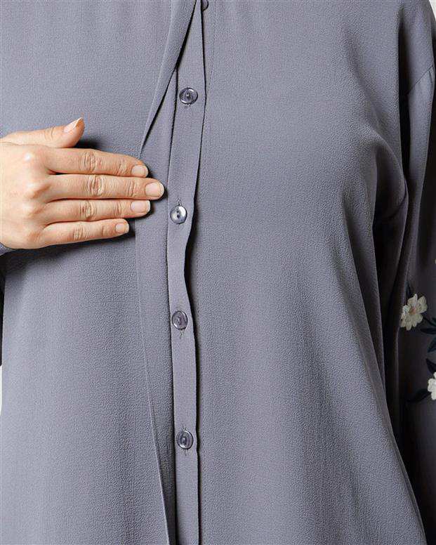 مانتو زنانه آبی Refka
