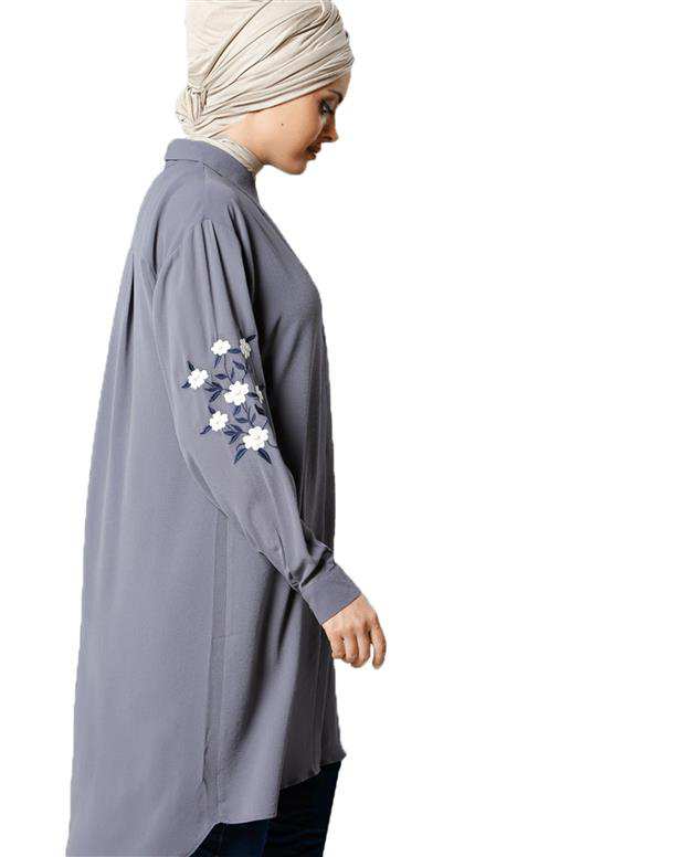 مانتو زنانه آبی Refka