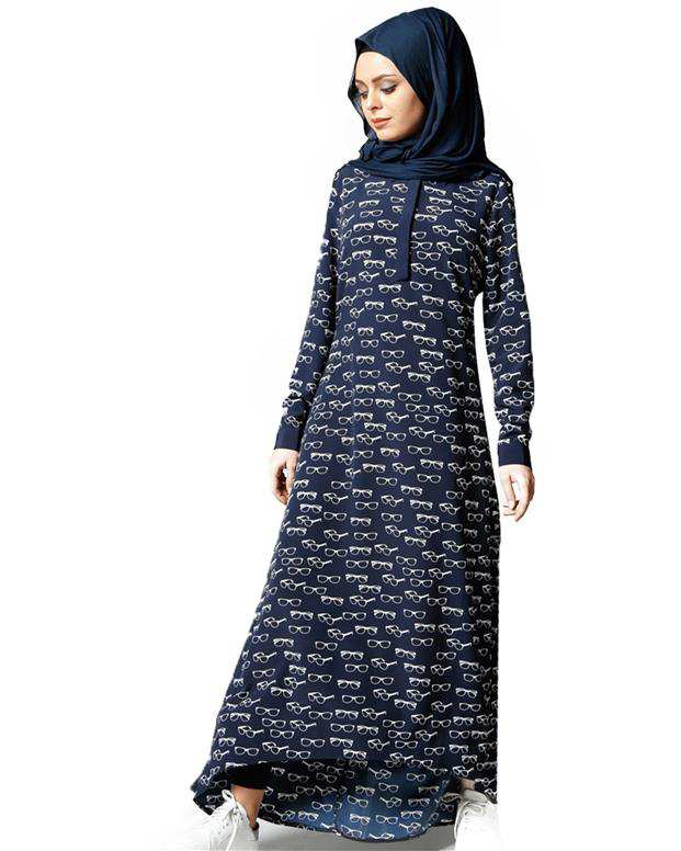 پیراهن زنانه سرمه ای Refka