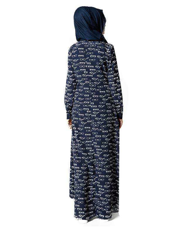 پیراهن زنانه سرمه ای Refka