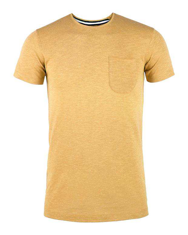 تی شرت مردانه زرد خردلی Man Ten slim fit