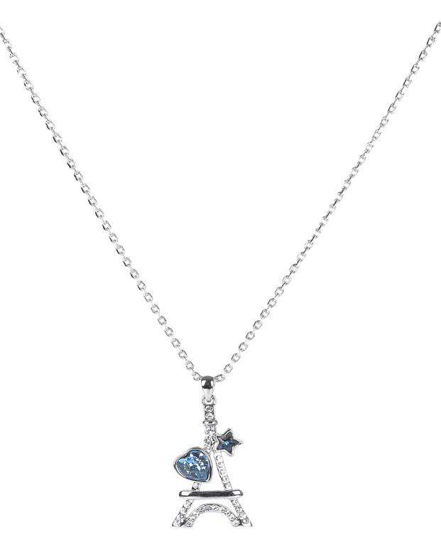 گردنبند طرح برج ایفل زنانه نقره ای Fashion Jewelery