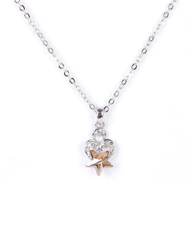 گردنبند طرح ستاره زنانه نقره ای Fashion Jewelery