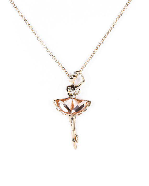 گردنبند طرح دختر زنانه طلایی Fashion Jewellery