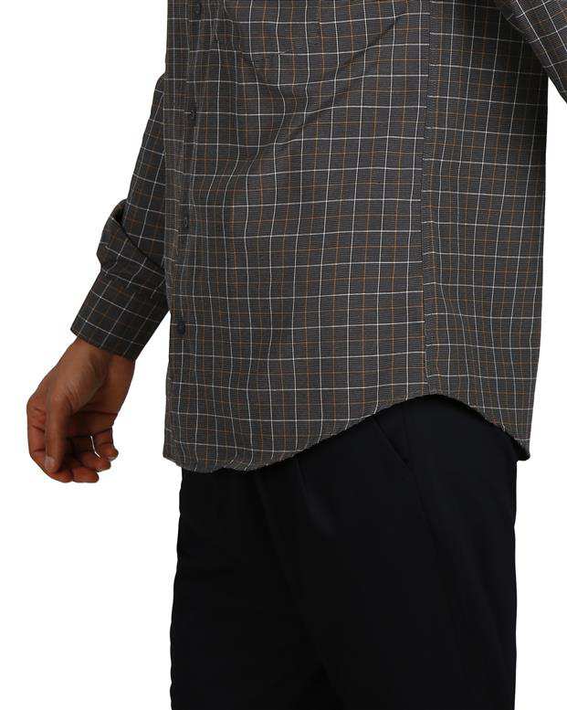 پیراهن مردانه خاکستری چهارخانه Edmond