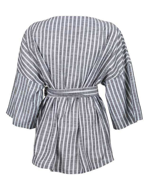 تونیک زنانه کد SS2020-shirt108-BK  طوسی راه راه ناوالس