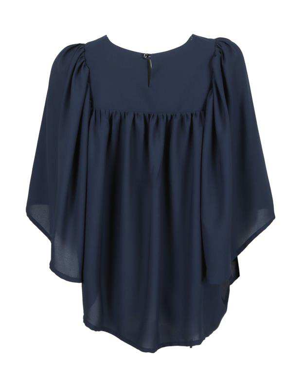 شومیز زنانه کد SS2020-SHIRT113-NV سرمه ای ناوالس