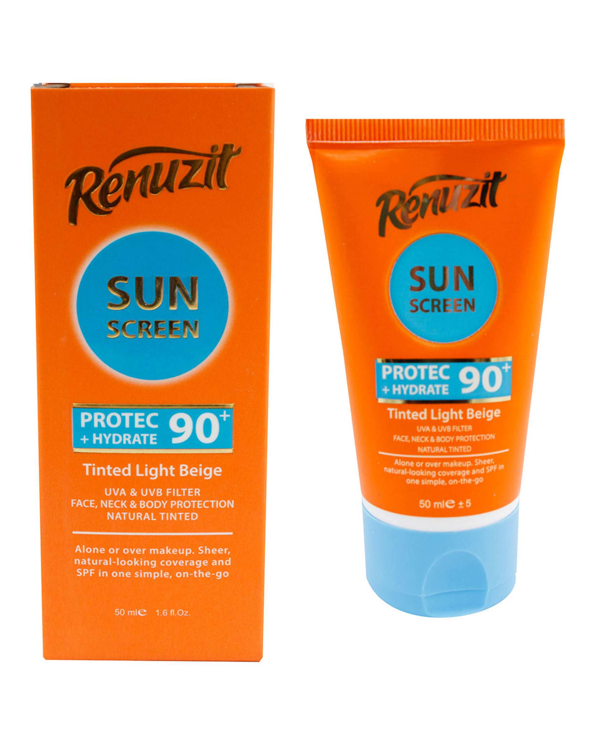 کرم ضد آفتاب رنگی SPF90 بژ روشن رینوزیت