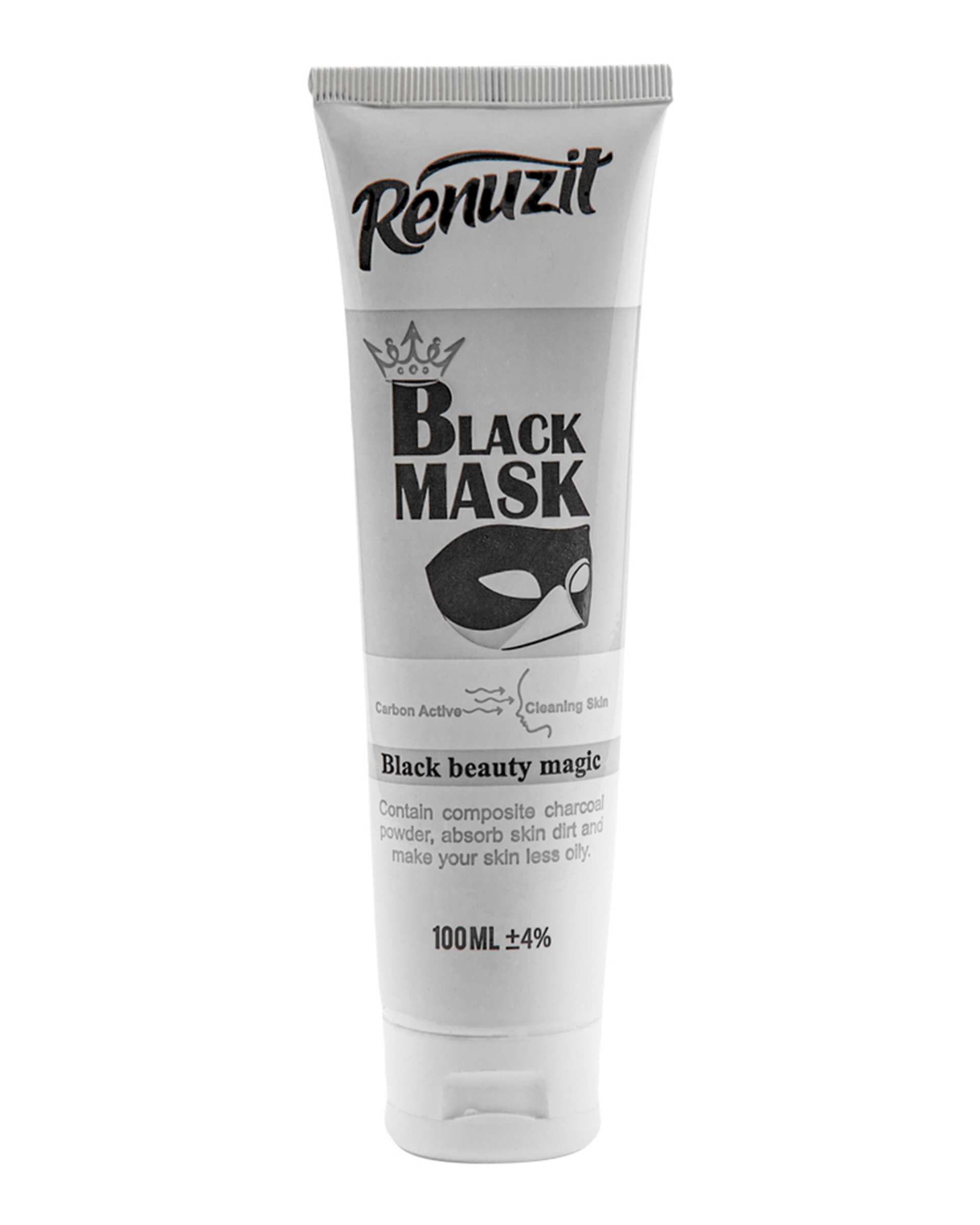 ماسک صورت حاوی کربن فعال 100ml Black Mask رینوزیت