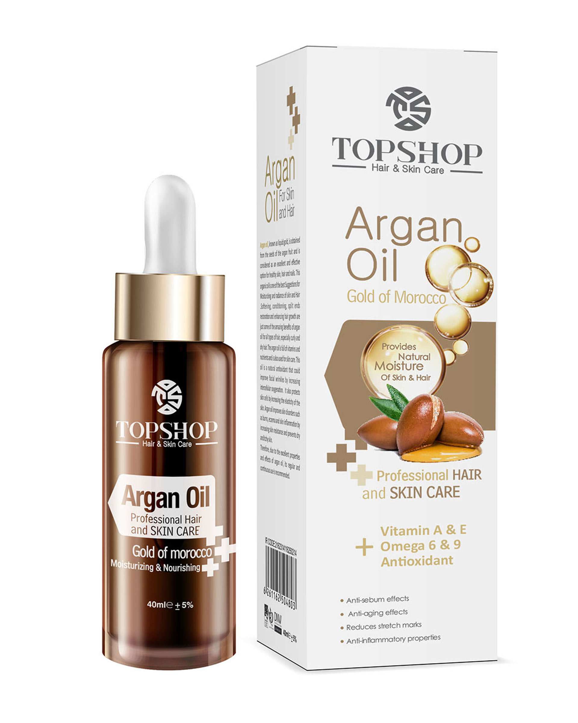 روغن مو و پوست تاپ شاپ مدل Argan Oil