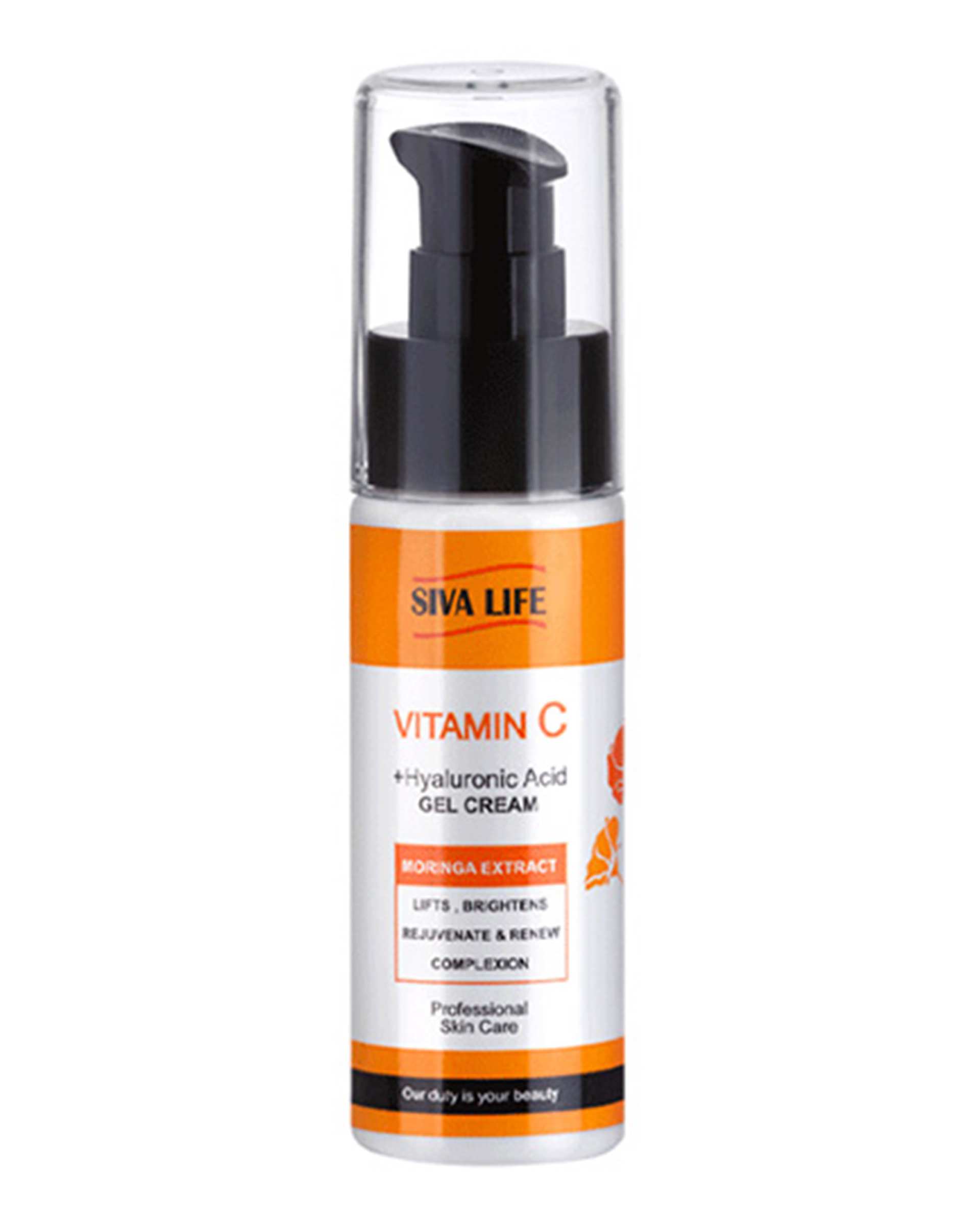 ژل کرم ویتامین C سیوا لایف مناسب انواع پوست 50ml