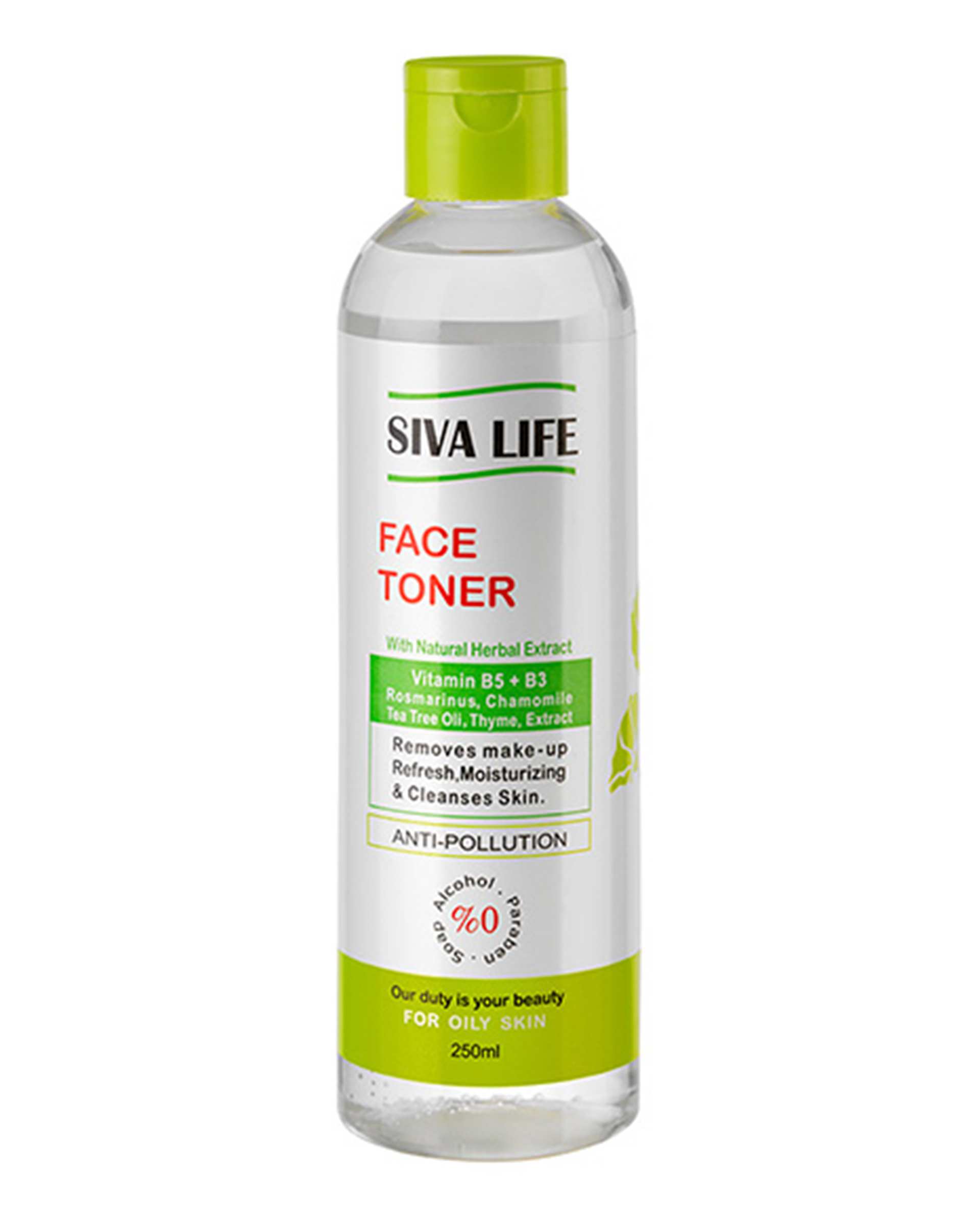تونر آبرسان سیوا لایف مناسب پوست چرب و مختلط 250ml