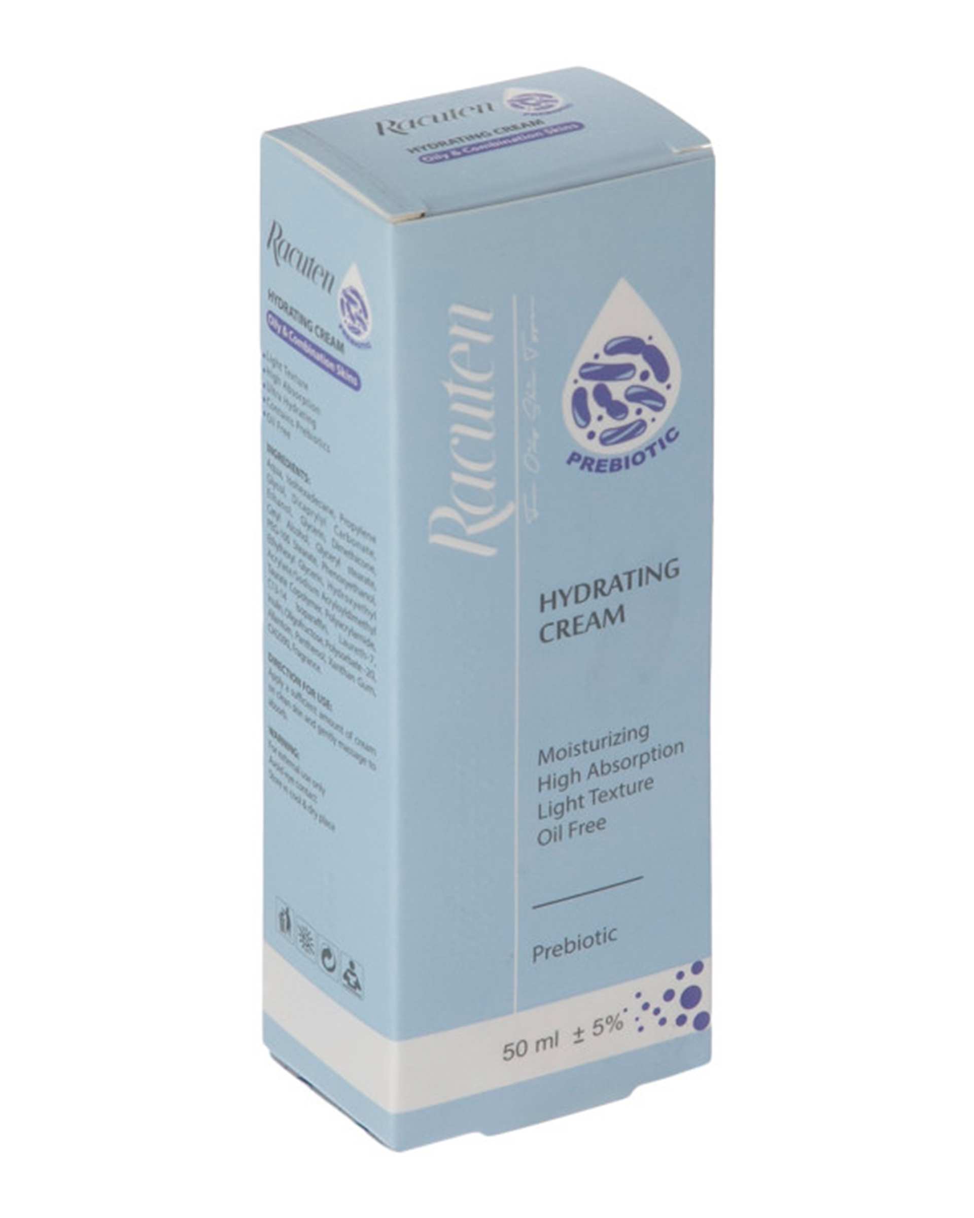 کرم آبرسان راکوتن Racuten مناسب پوست چرب و مختلط 50ml