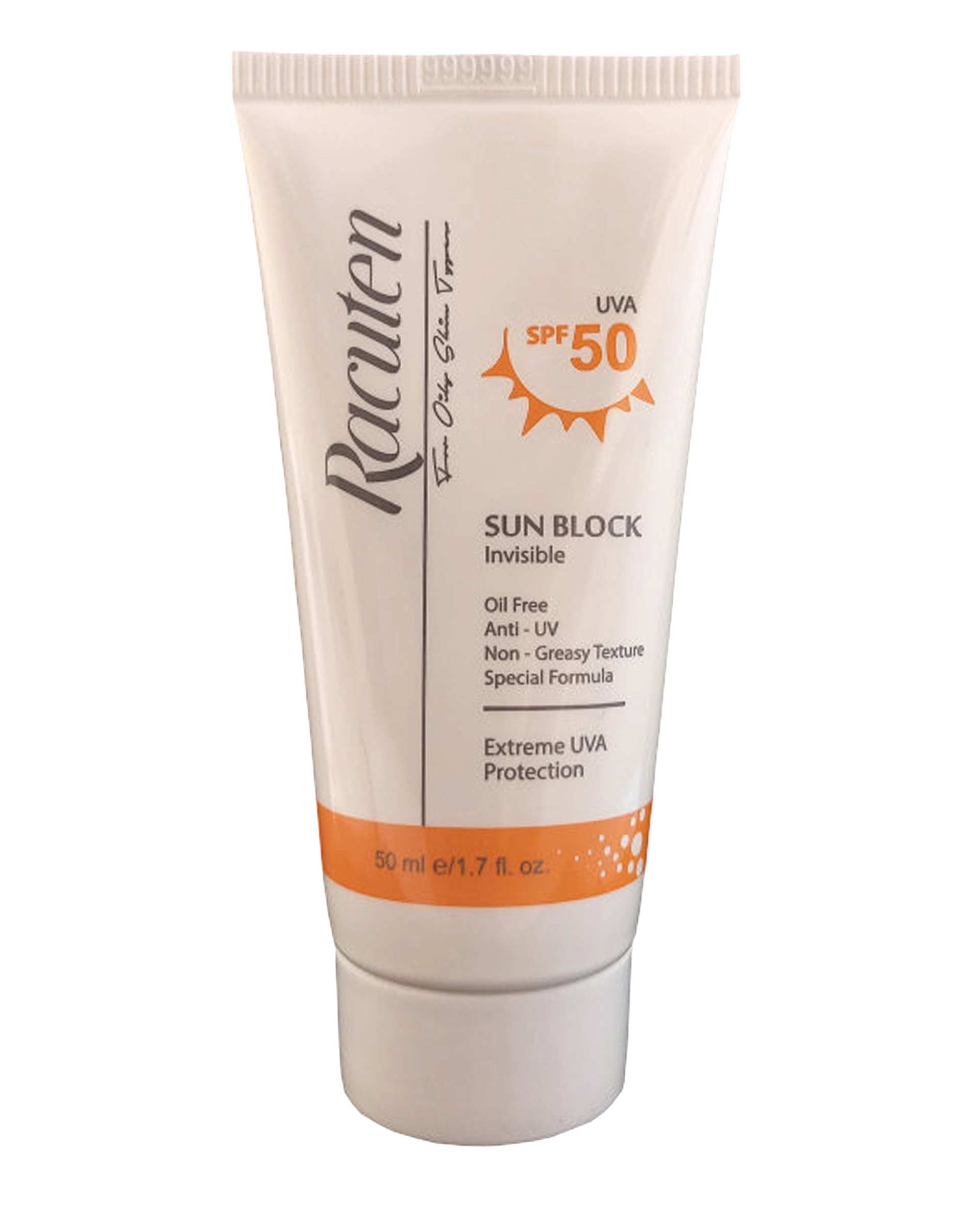 کرم ضد آفتاب SPF50 راکوتن Racuten مناسب پوست چرب 50ml