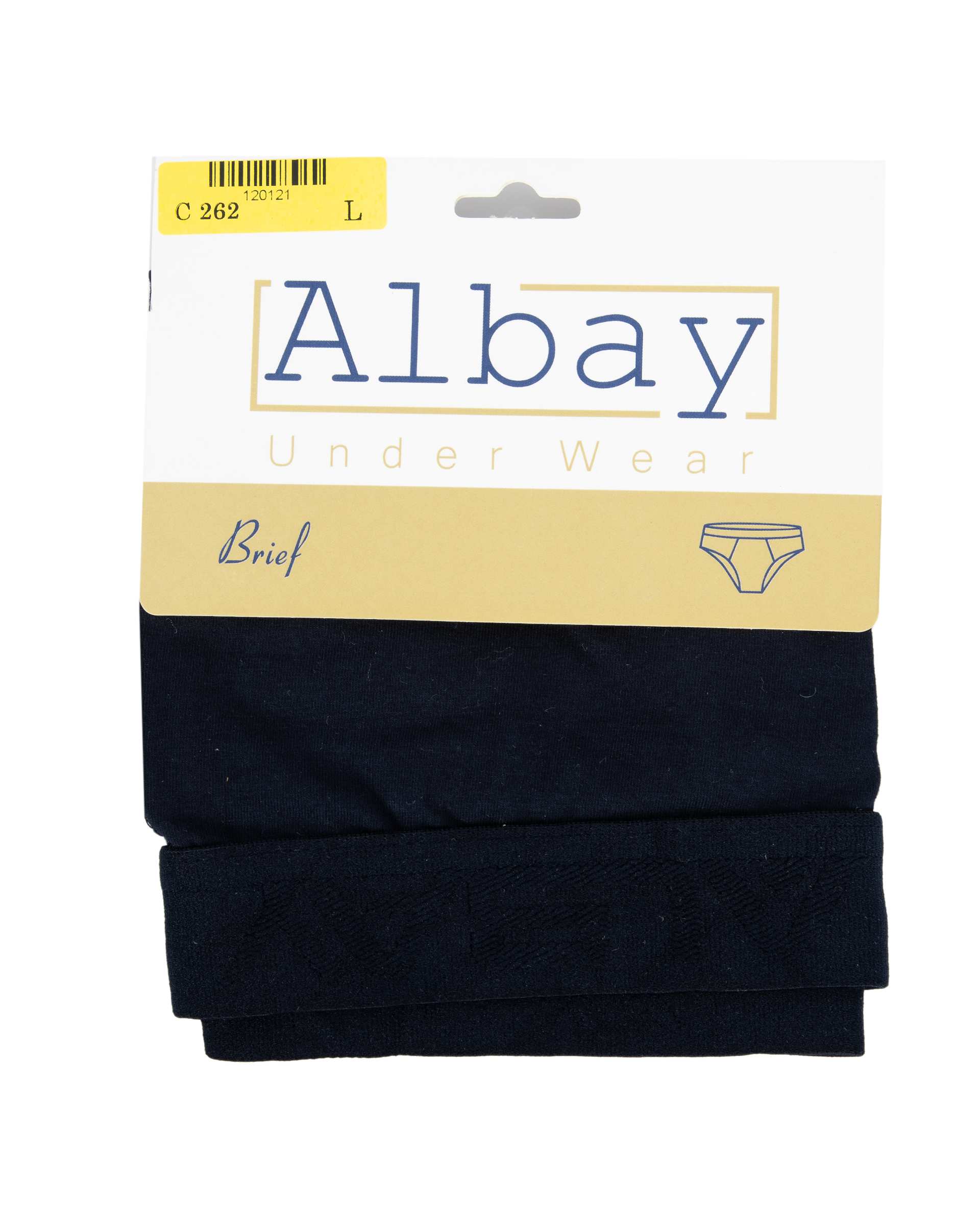 شورت مردانه نخی اسلیپ کمر کش پهن سرمه ای آلبی Albay کد 262