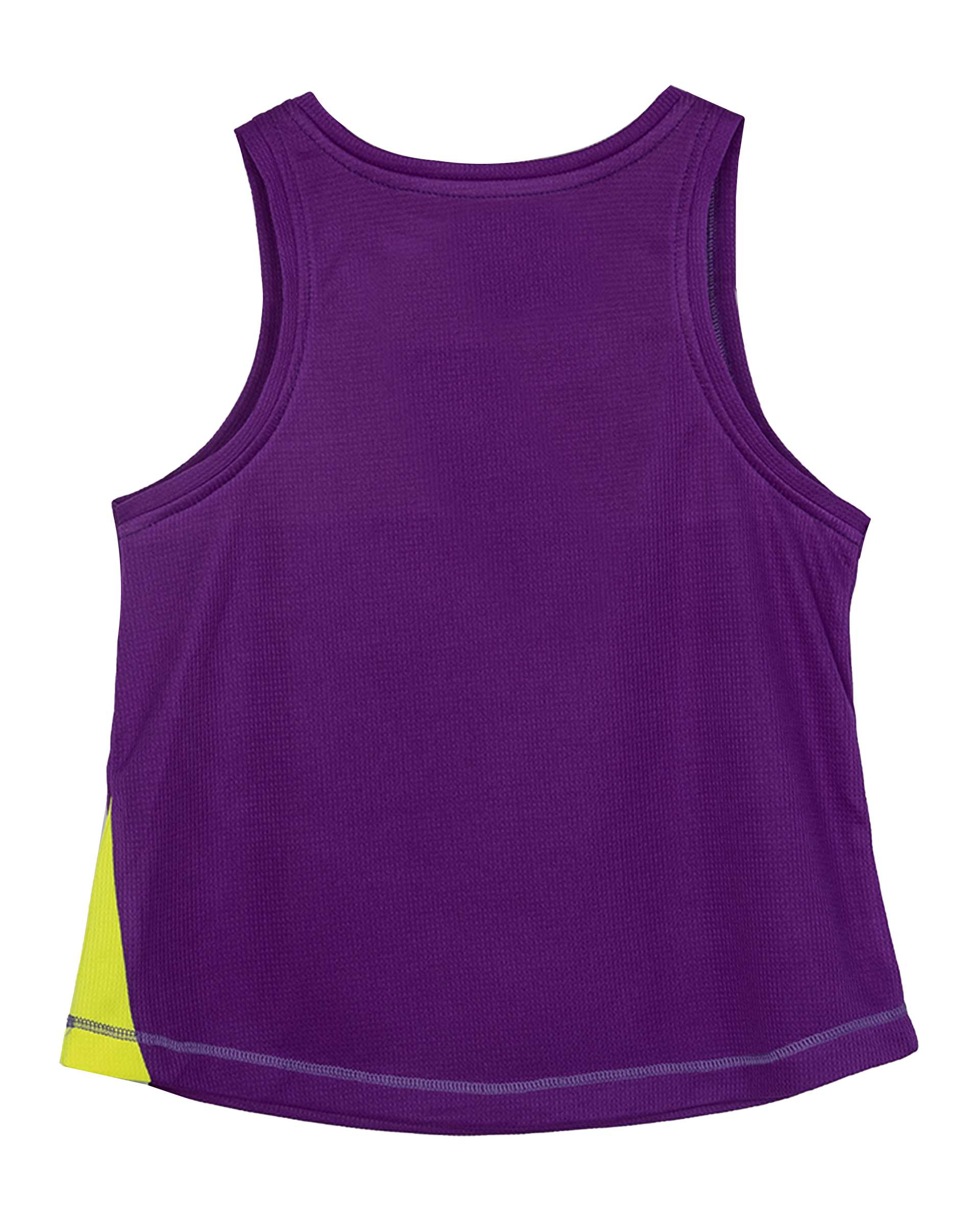 ست تاپ و شلوارک دامنی دخترانه ورزشی بنفش سبز تیتیش Teeteesh