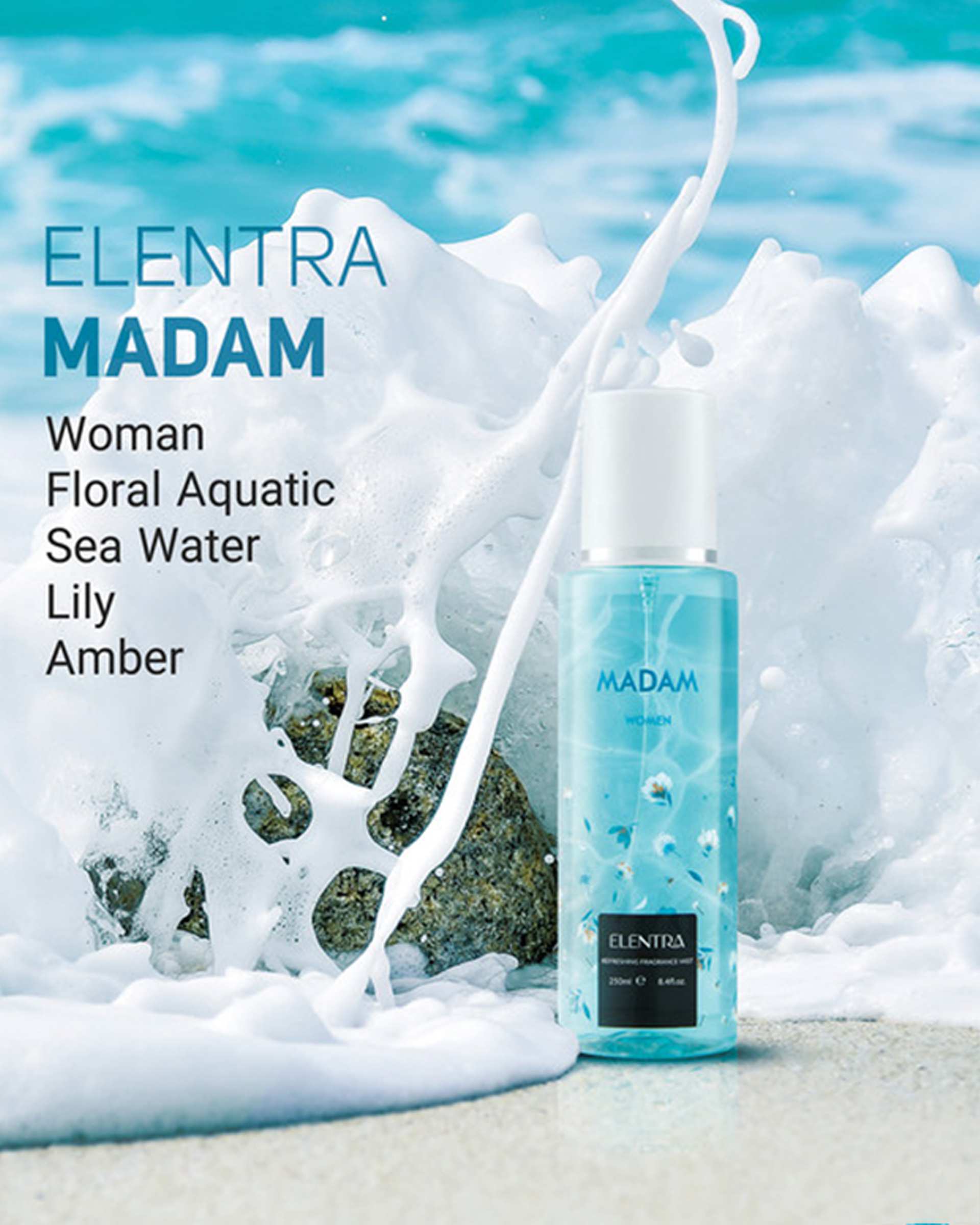 بادی اسپلش زنانه النترا Elentra مدل Madam حجم 250ml