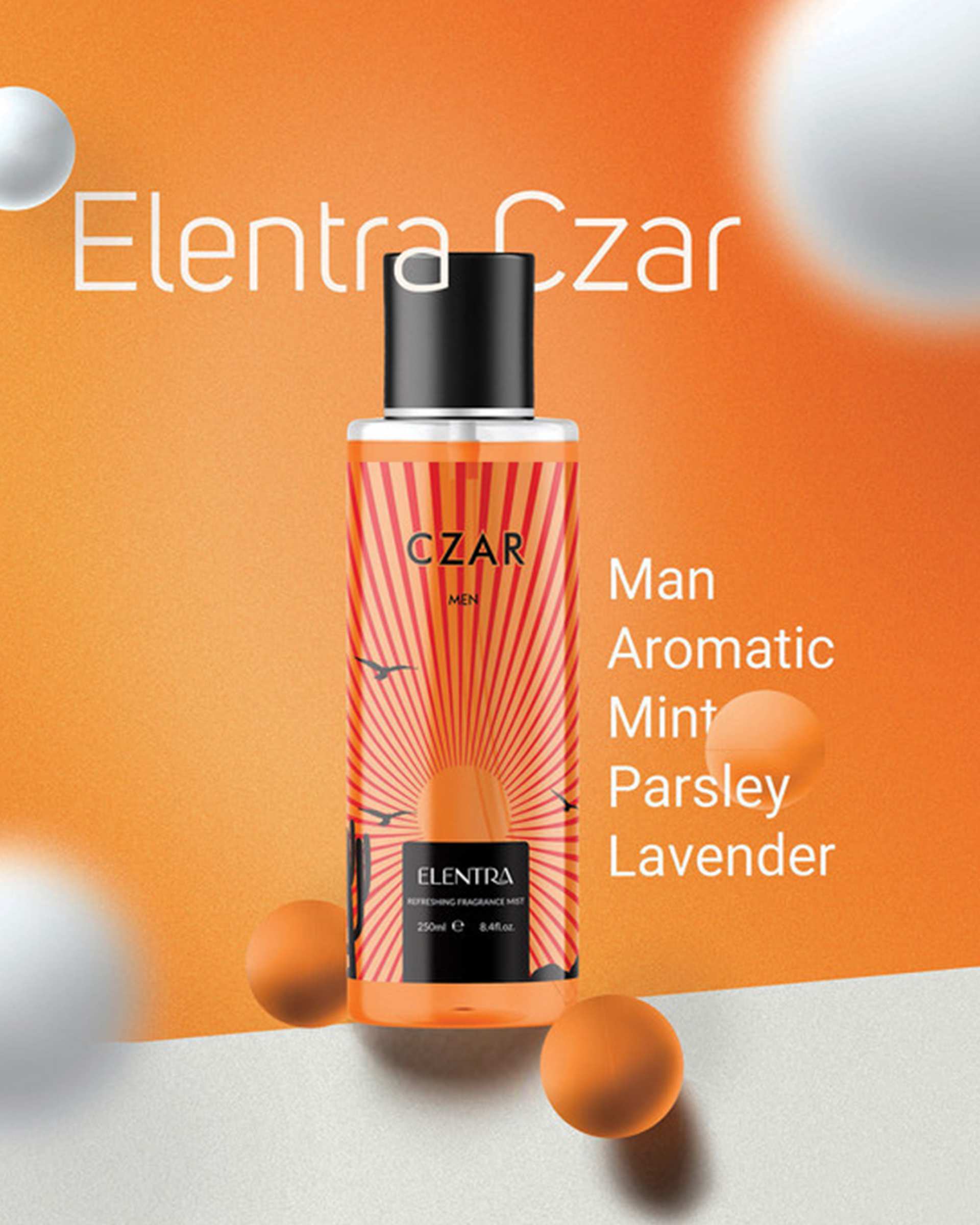 بادی اسپلش مردانه النترا Elentra مدل Czar حجم 250ml