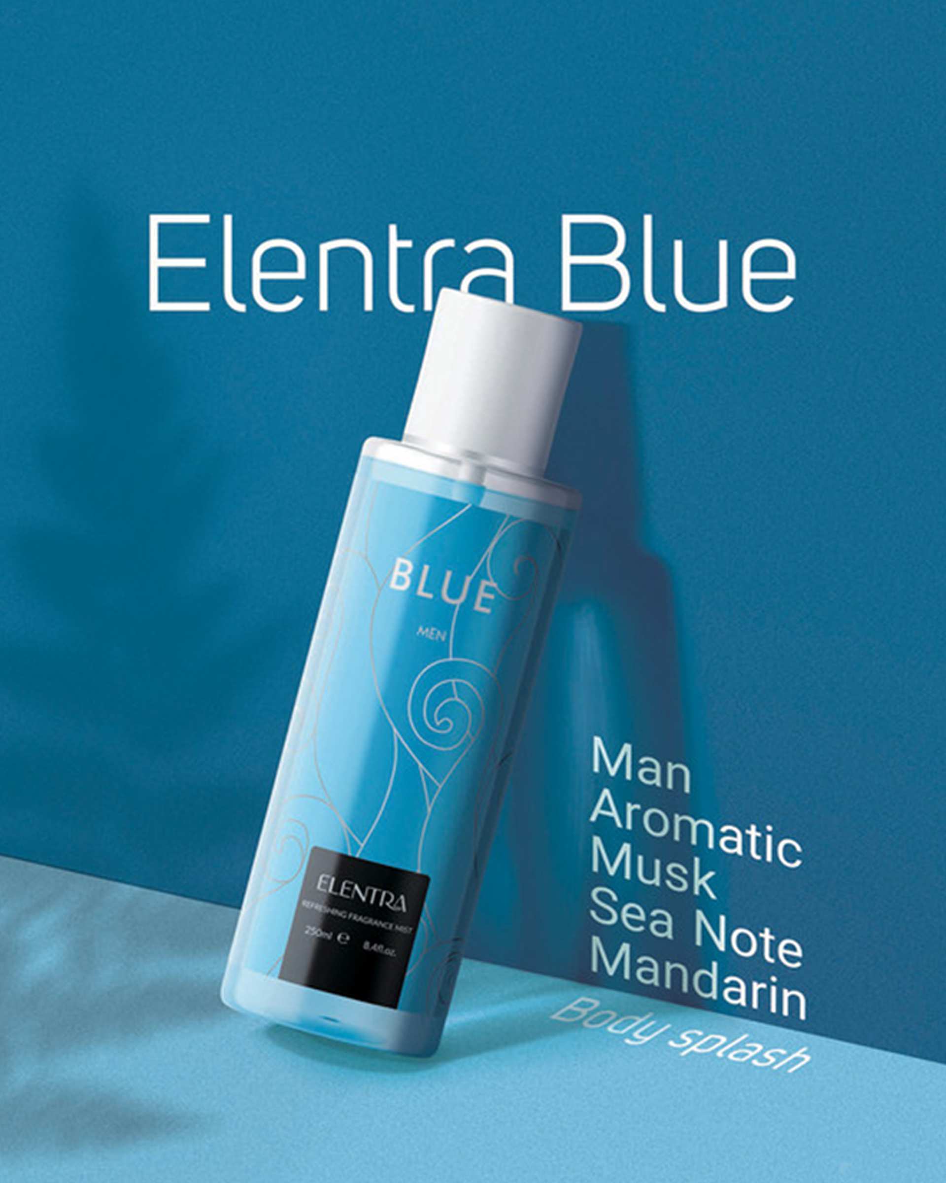 بادی اسپلش مردانه النترا Elentra مدل Blue حجم 250ml